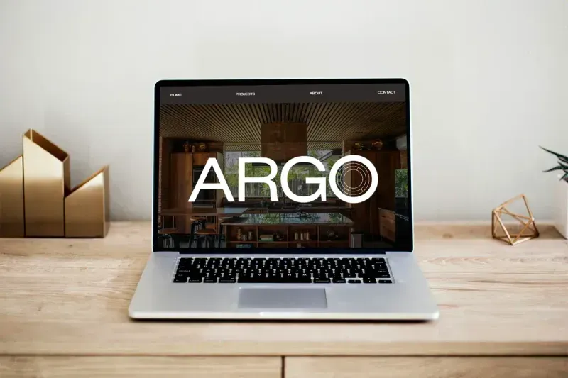 ARGO Architects website shown on a laptop